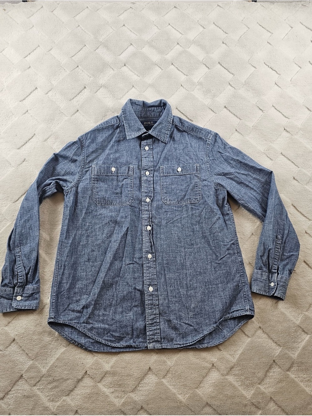 Polo Ralph Lauren Chambray Shirt Youth Large Blue Button Up
